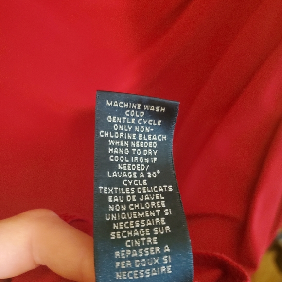 Lauren Ralph Lauren Red Sheath Lined Dress Size 10 - Picture 4 of 5